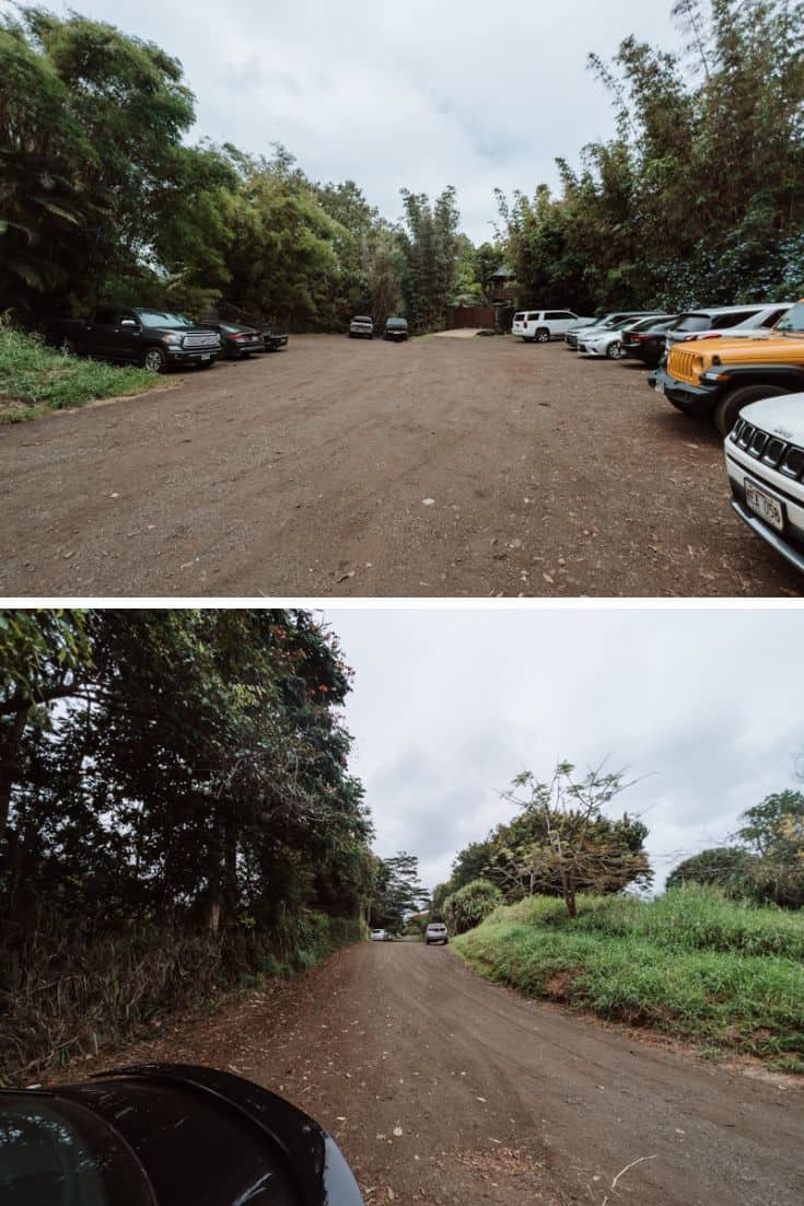 Kauapea Secret beach parking