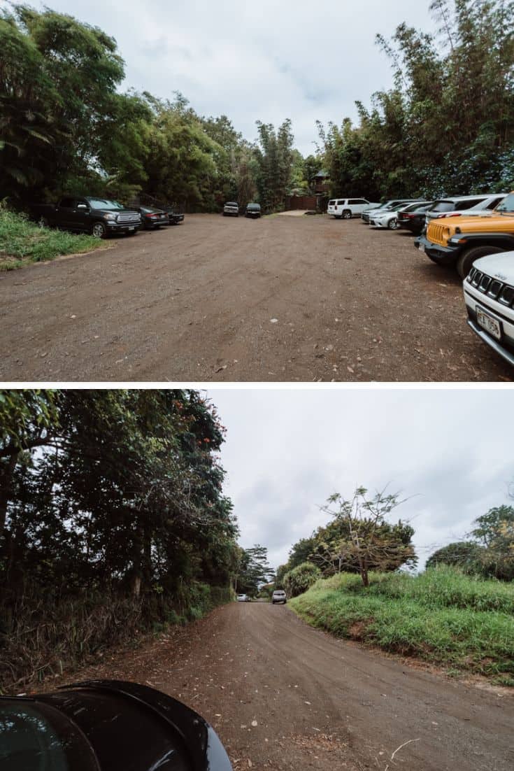 Kauapea Secret beach parking 