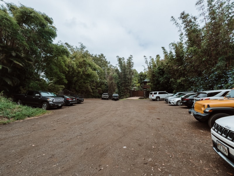 Kauapea Secret beach parking