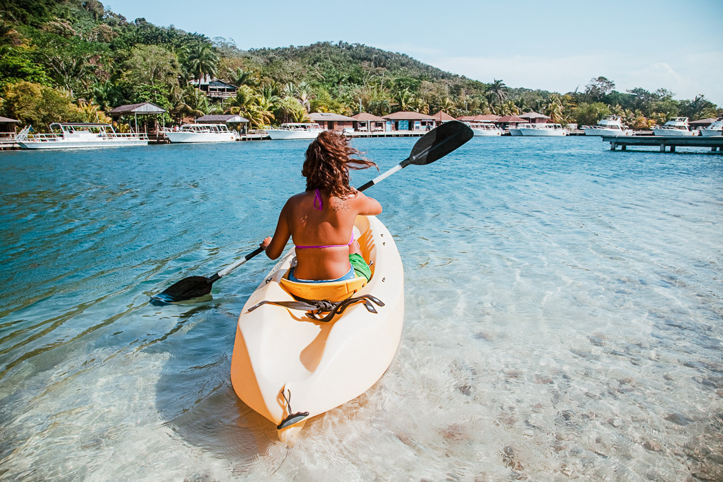 Kayaking in Roatan Honduras