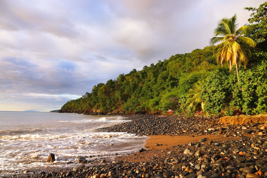 Plage Caraibe beach in Pointe Noire.