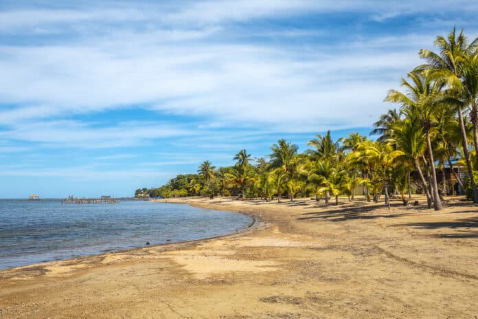 The Beautiful Beach Of Sandy Bay On Roatan Island. Honduras Sandy Bay Beach in Roatan, Honduras