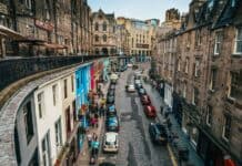 Victoria's street Edinburgh Scotland