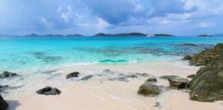 Honeymoon Beach on Saint John - US Virgin Islands.