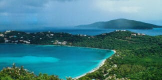 Drake's Seat view of Magen's Bay Beach in St. Thomas, USVI