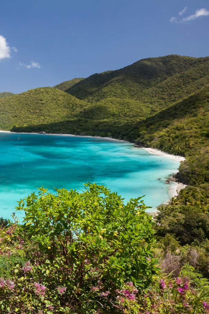 Cinnamon Bay on the island of St. John in the United States Virgin Islands.