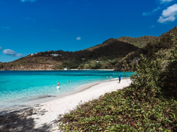 Hawksnest beach in St. John US Virgin Islands