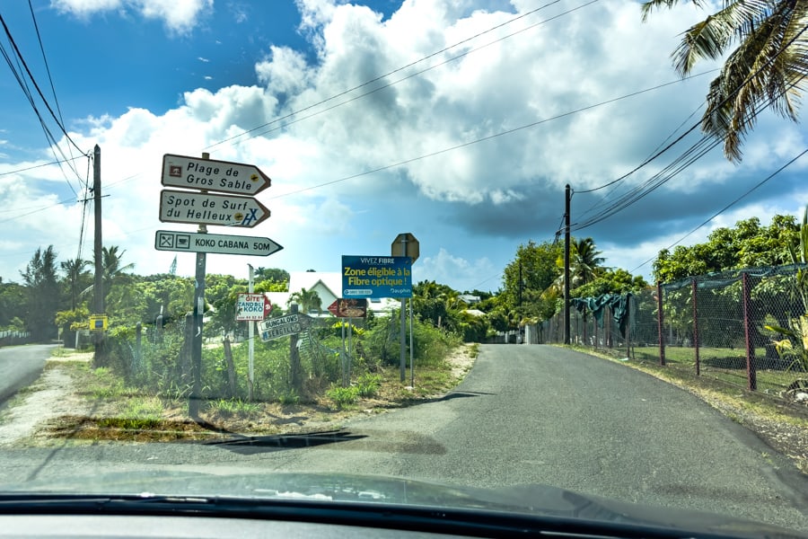 Plage de Gros Sable sign