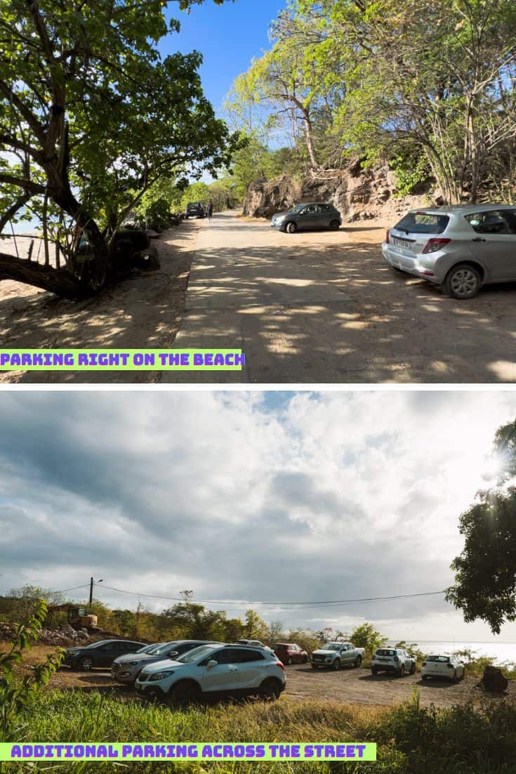 Plage de Leroux parking