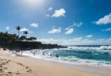 Three Tables beach in Oahu, Hawaii