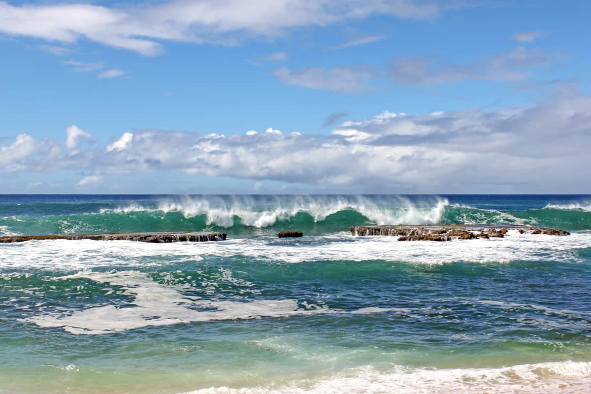 Three Tables beach waves