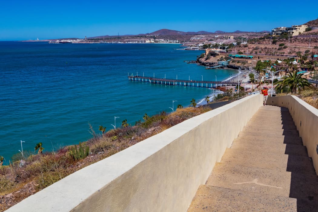 La Ballena viewpoint at Playa el Coromuel beach in La Paz, Mexico