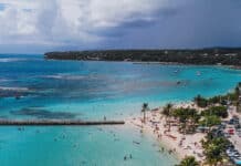 Guadeloupe beach Sainte Anne Beach (Grande-Terre island).