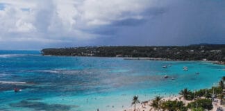 Guadeloupe beach Sainte Anne Beach (Grande-Terre island).
