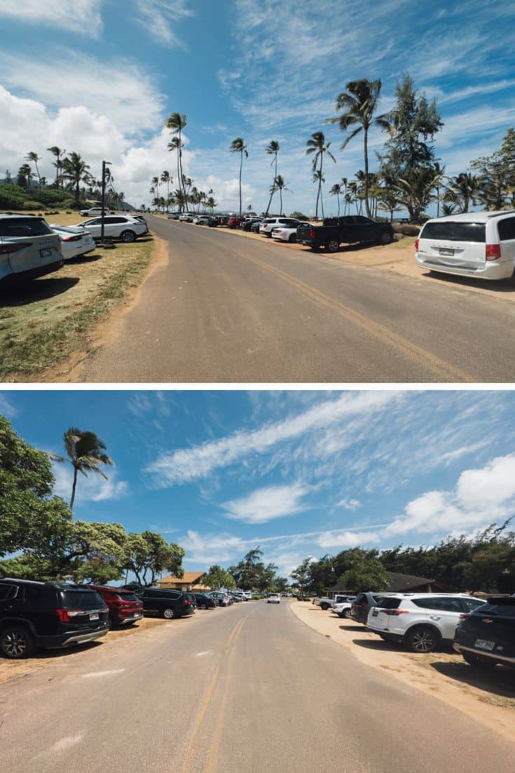Lydgate Beach Parking in Kauai Hawaii