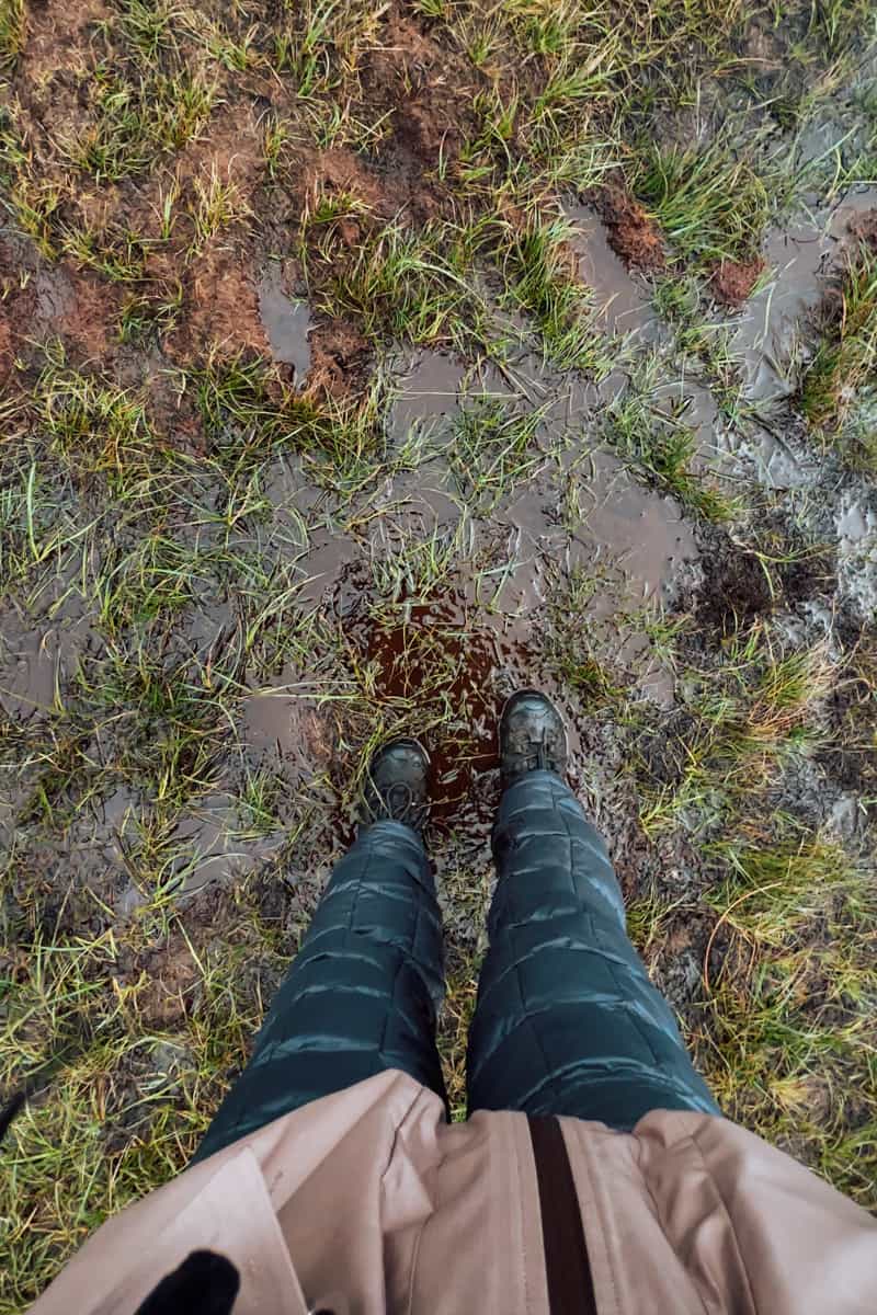 Hvíthamar hike mud