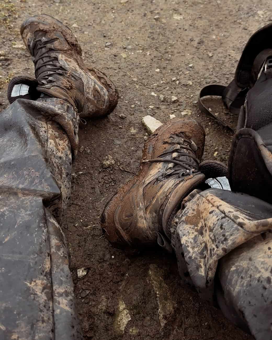 Muddy hiking in the Faroe Islands