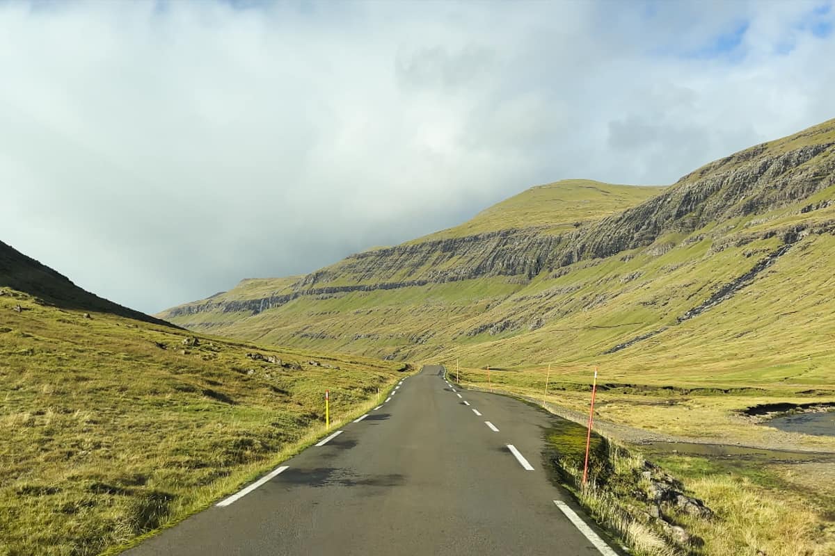 side of the road in the Faroe Islands