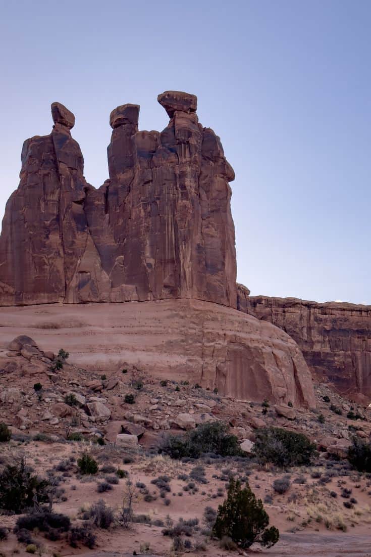 The Three Gossips rock formation Arches Nat Park