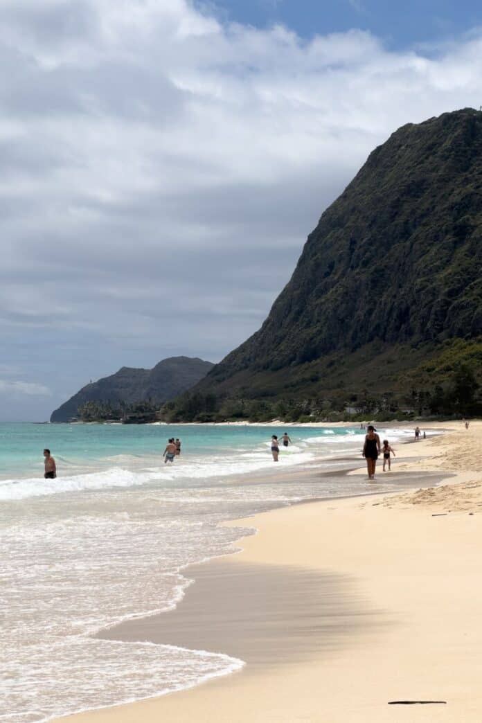 Waimanalo Beach on Oahu Hawaii