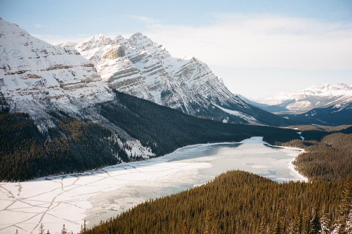 Peyto Lake in Winter