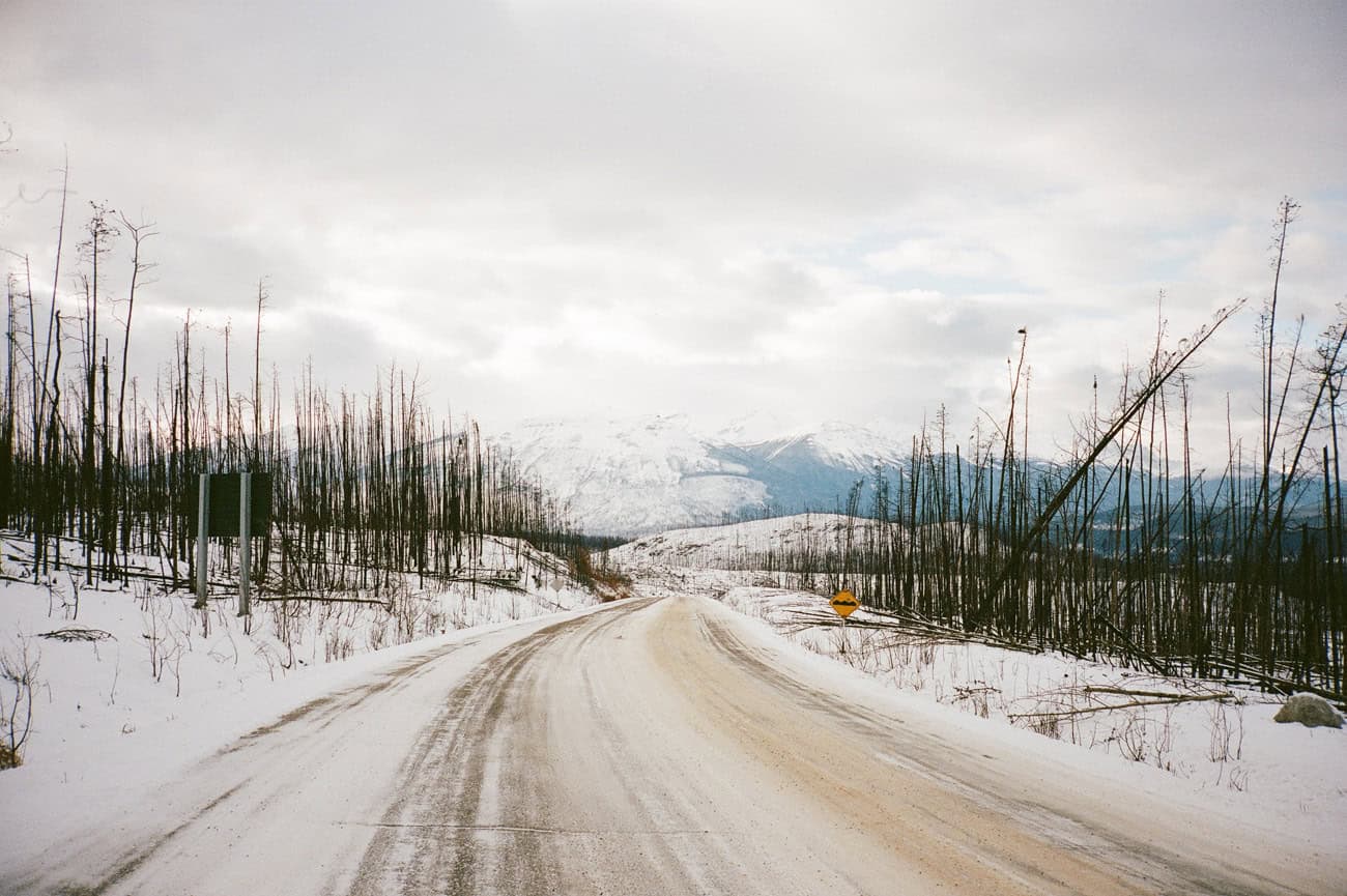 Road to Maligne Canyon