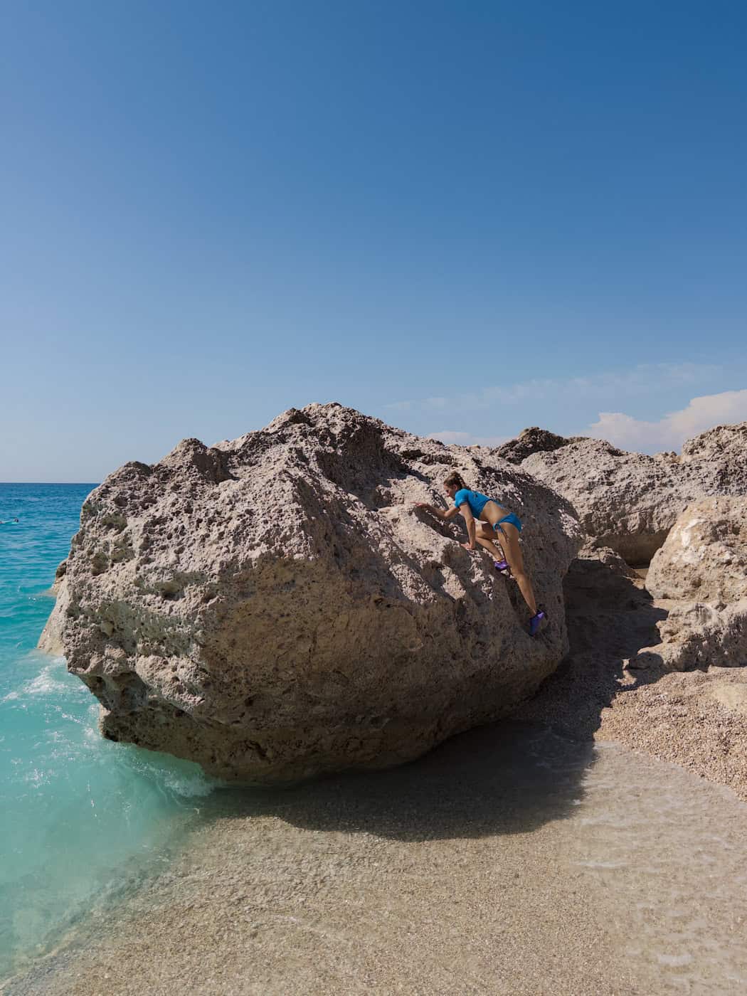 Cliff jumping at Kavalikefta beach