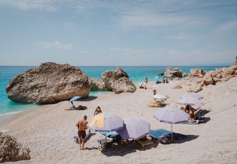 Kavalikefta Beach in Lefkada, Greece Kavalikefta Beach in Lefkada, Greece