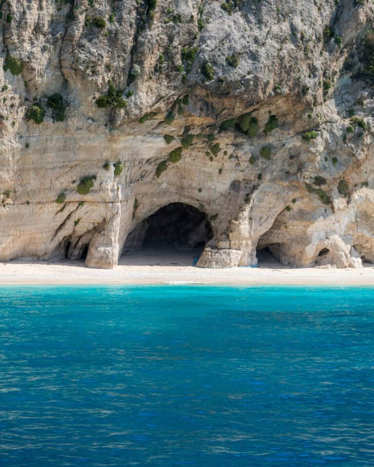 Kamari beach on island Cephalonia (Kefalonia), Greece