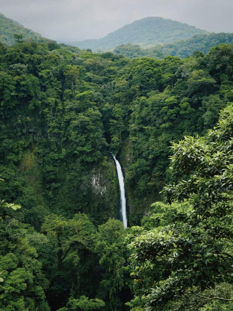 La Fortuna Waterfall from the viewpoint